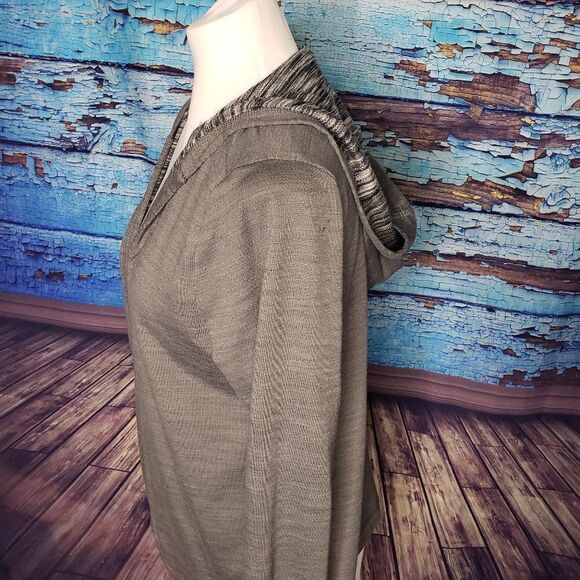 Ascend womens open front cardigan large grey gray - Picture 3 of 7